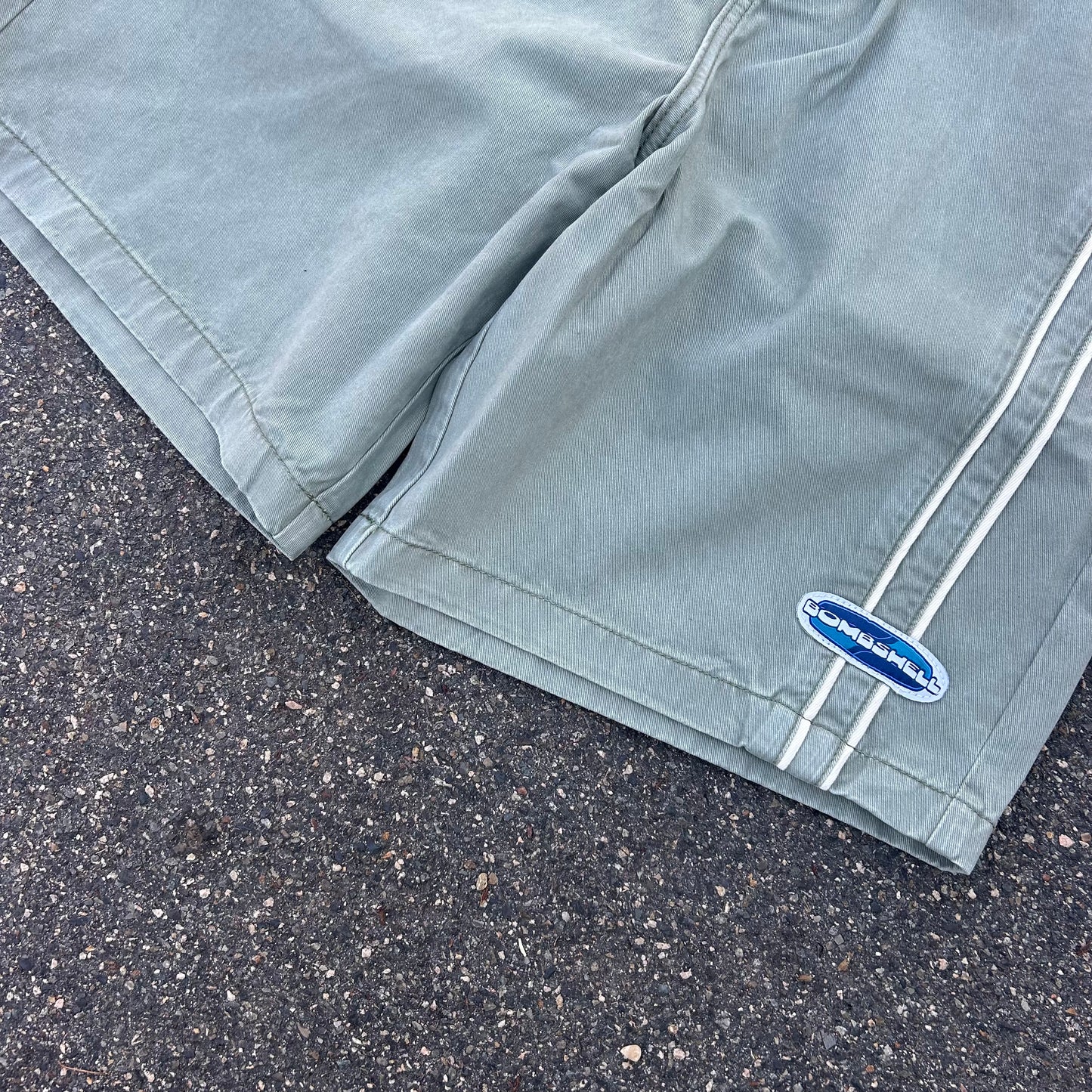 Double Stripes Shorts (Sage)