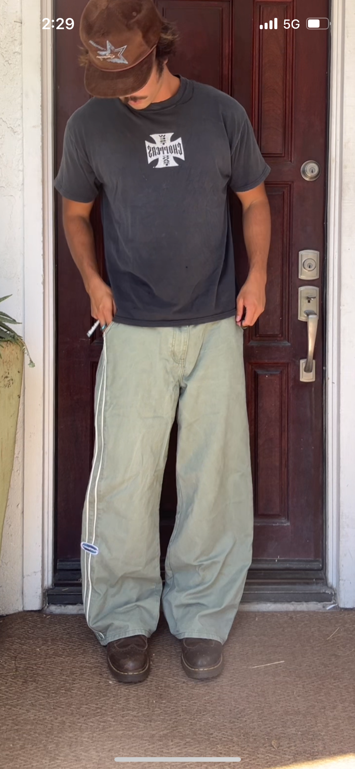 Double Stripes Pants (Sage)