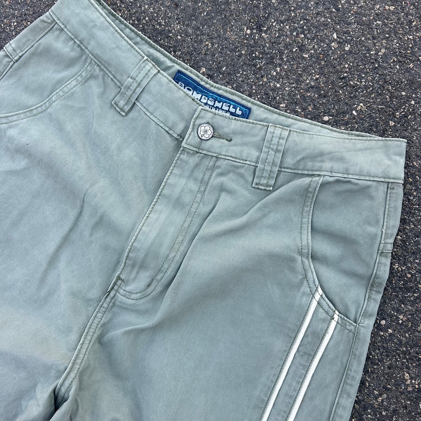 Double Stripes Shorts (Sage)