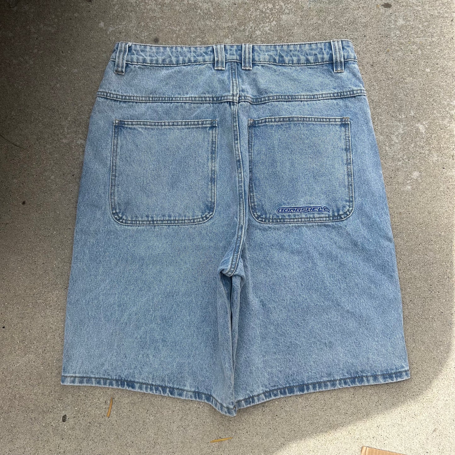 Bombshell Groms Jorts Light Wash