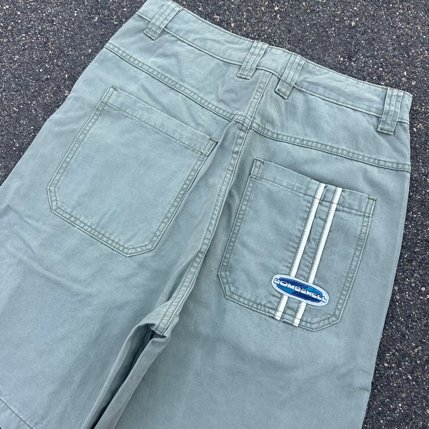 Double Stripes Shorts (Sage)