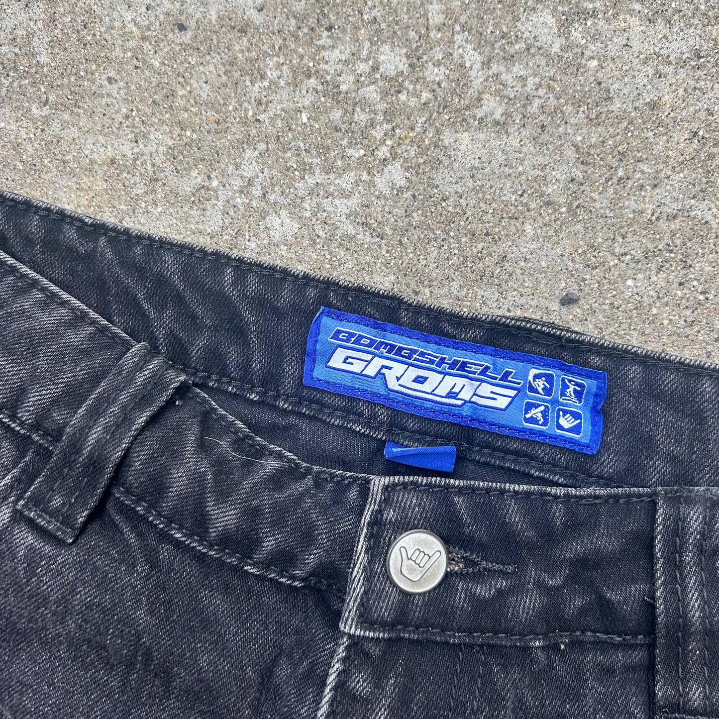 Bombshell Groms Jorts Black