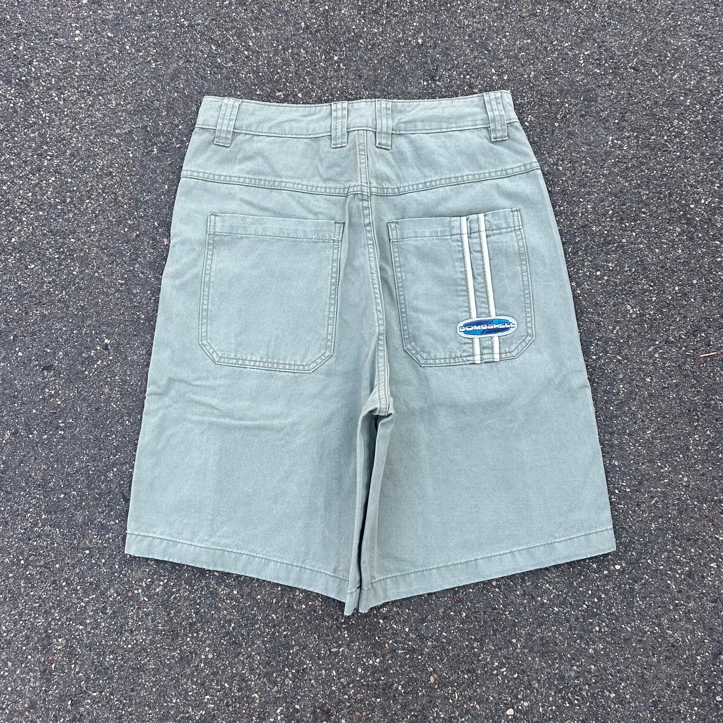 Double Stripes Shorts (Sage)