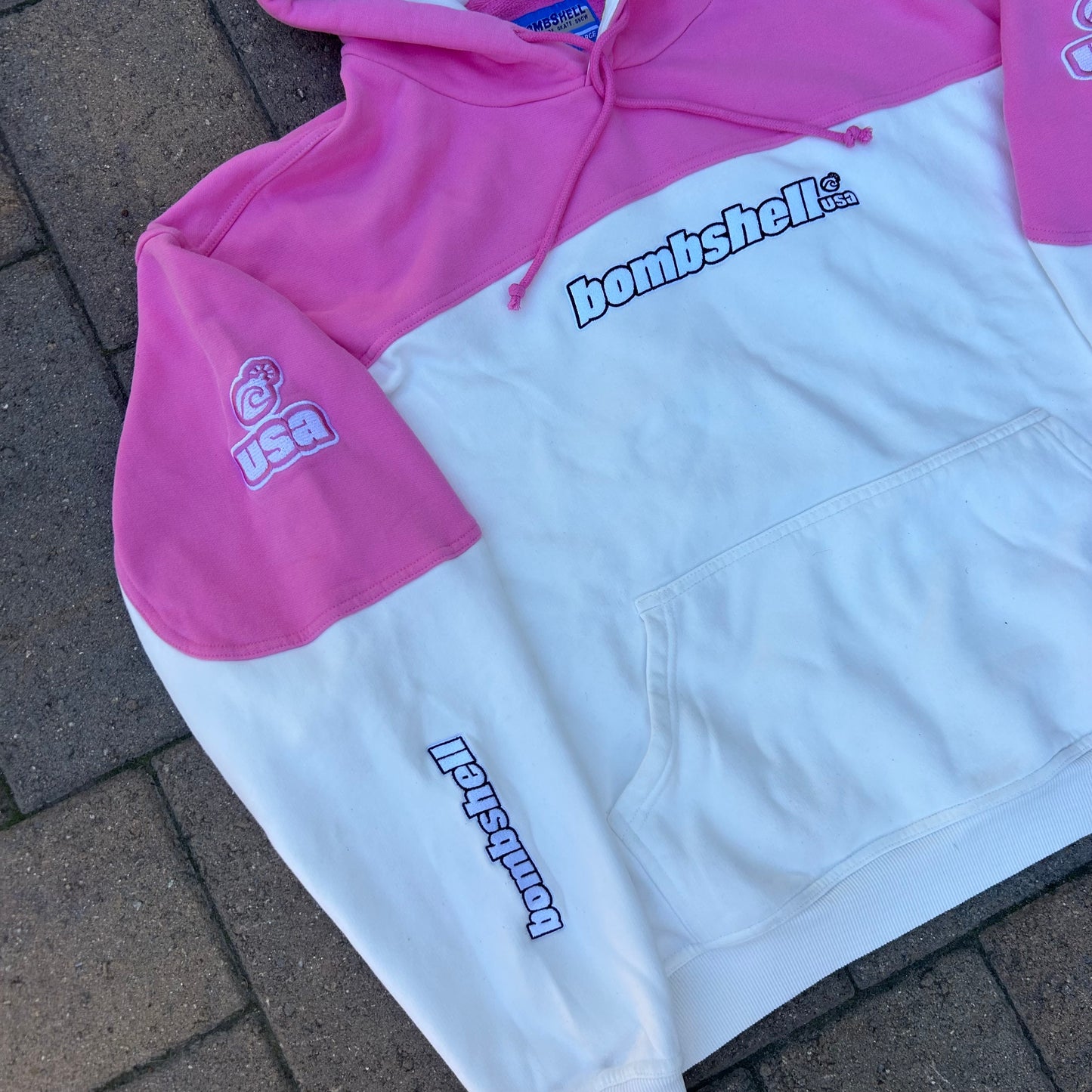 Two-Tone Hoodie (pink/white)