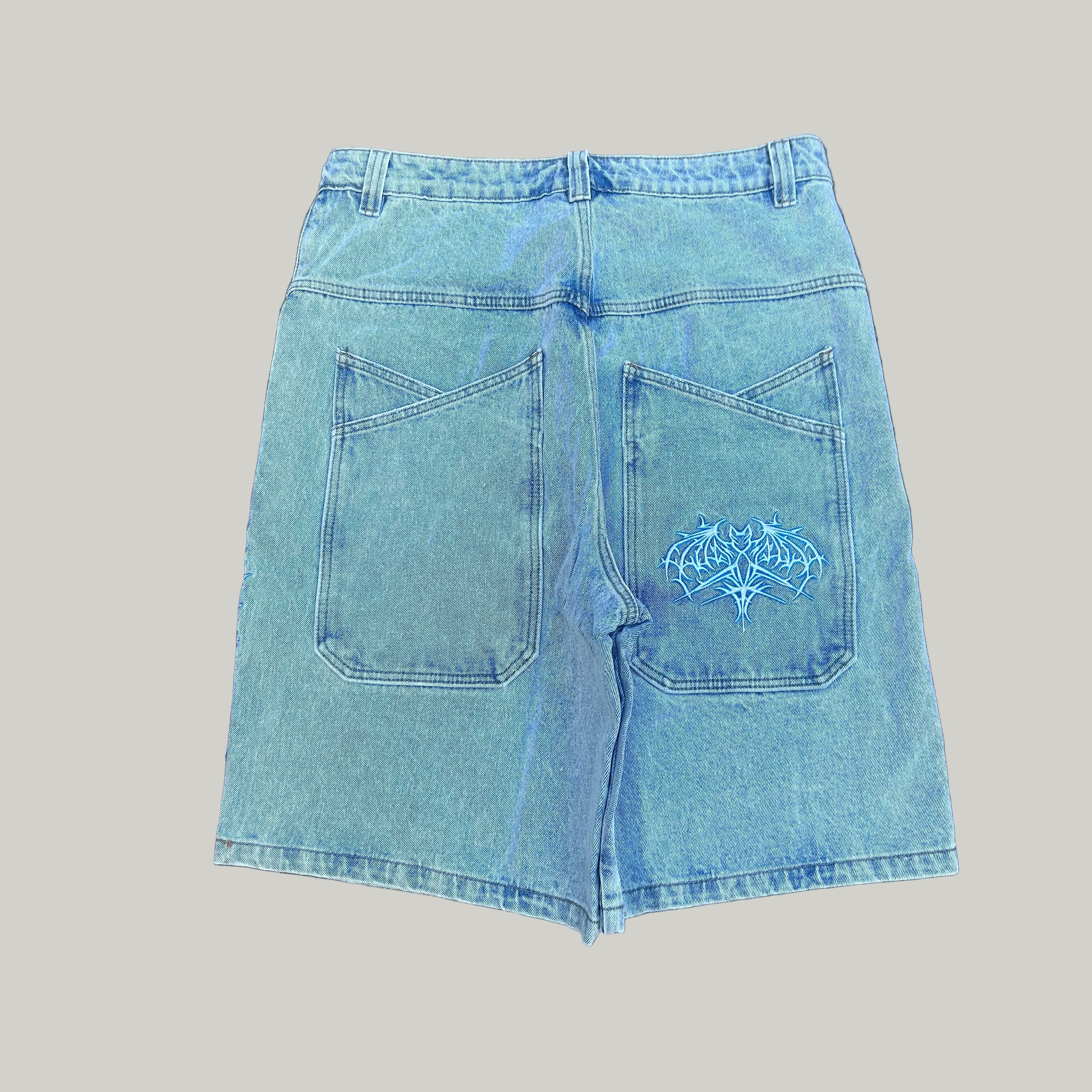 Bat Jorts (light wash) – BOMBSHELL JEANS