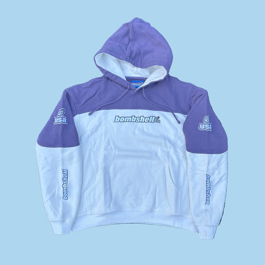 Two-Tone Hoodie (purple/white)