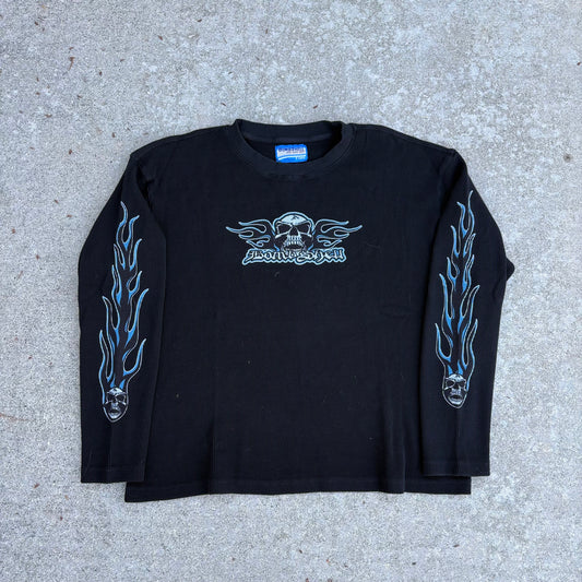 Flaming Skull Thermal (black)
