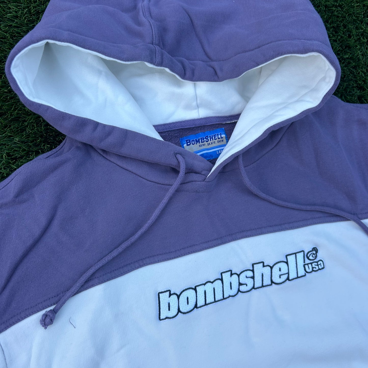 Two-Tone Hoodie (purple/white)