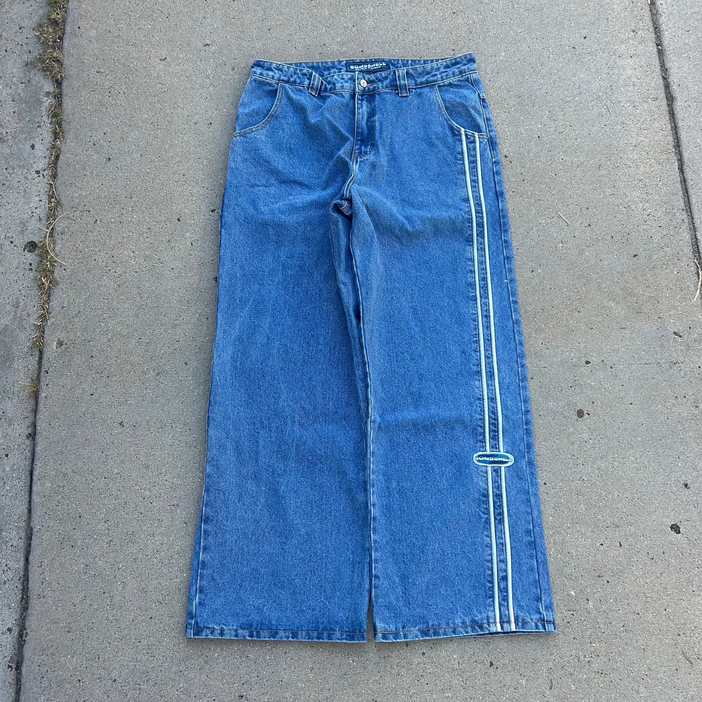 Double Stripes Pants (mid wash)