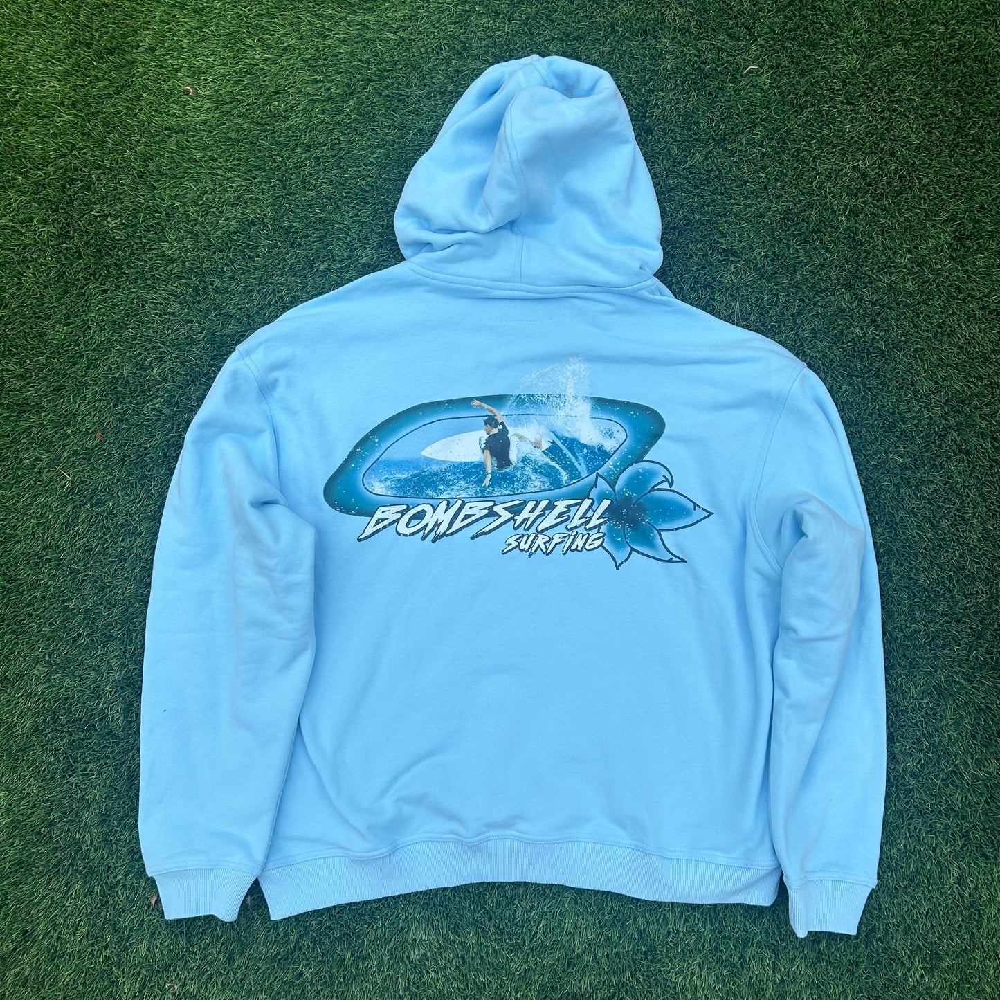 Surfer Hoodie #1 (baby blue)