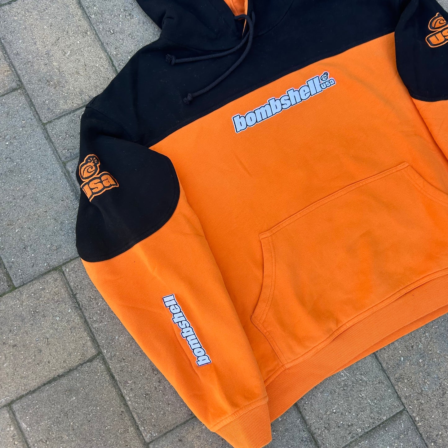 Two-Tone Hoodie (black/orange)
