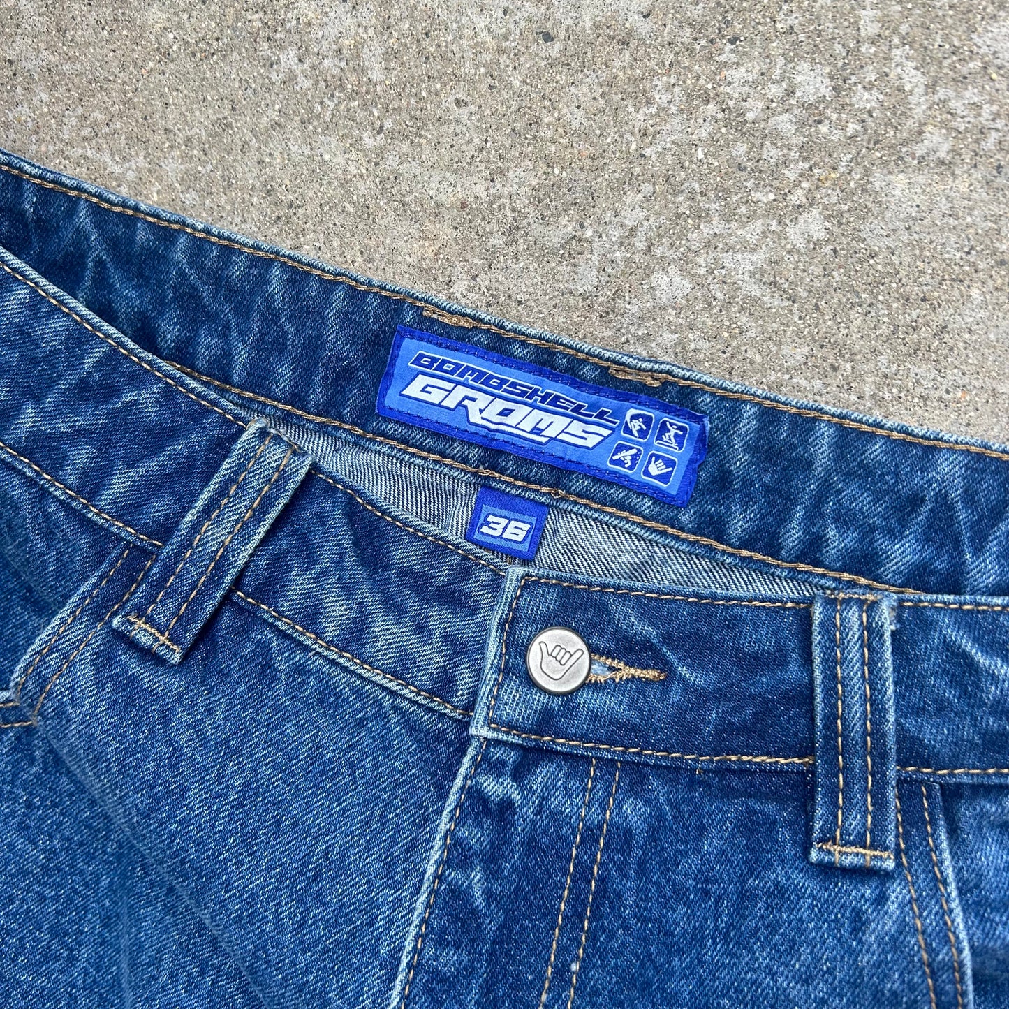 Bombshell Groms Jorts Dark Wash