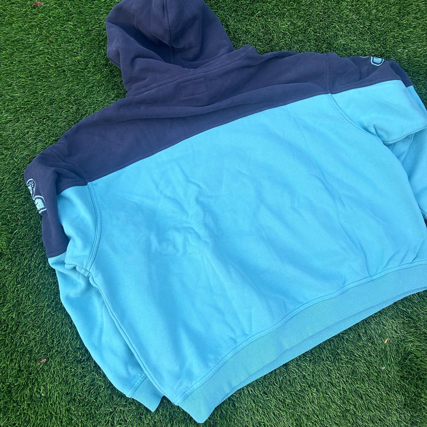 Two-Tone Hoodie (navy/teal)