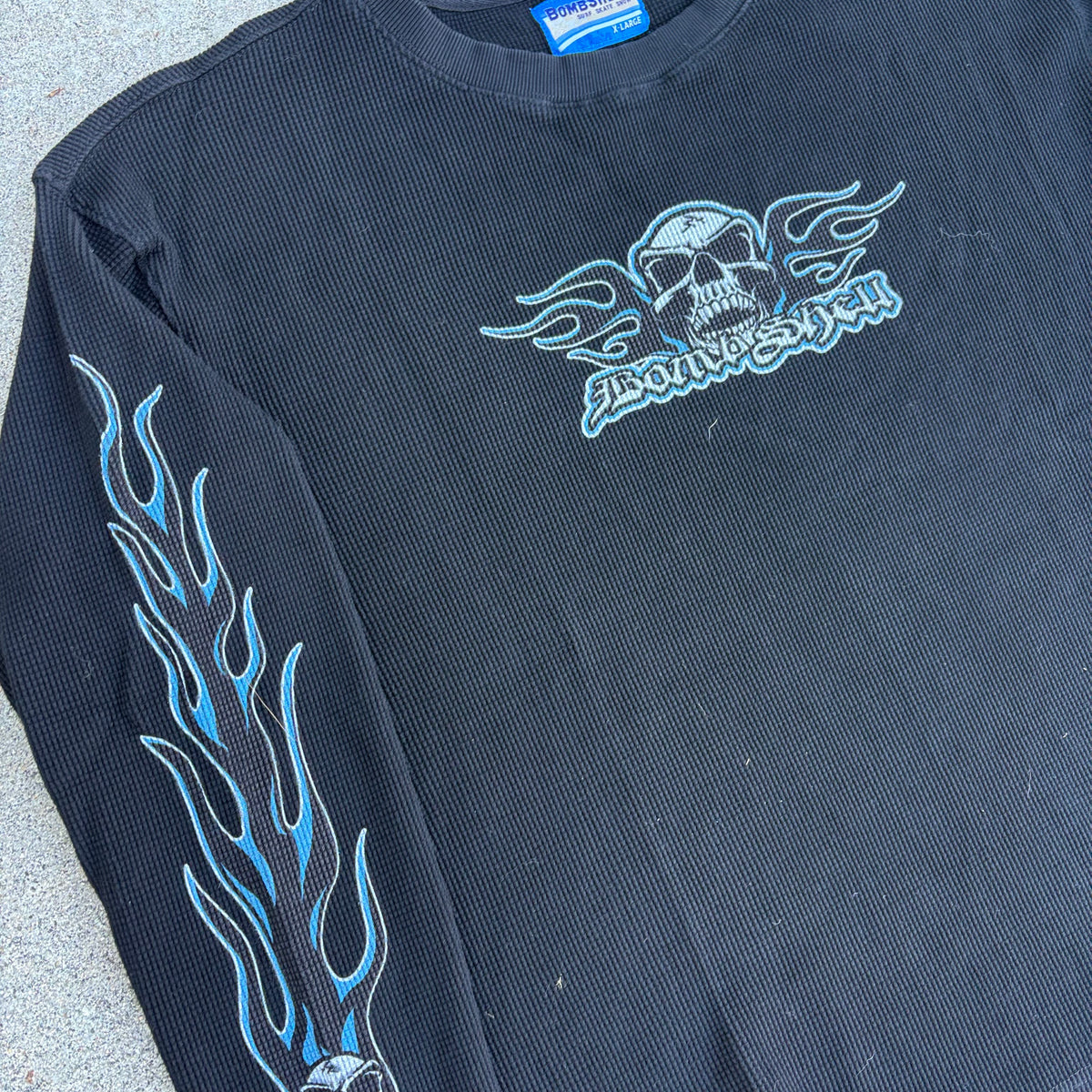 Flaming Skull Thermal (black)