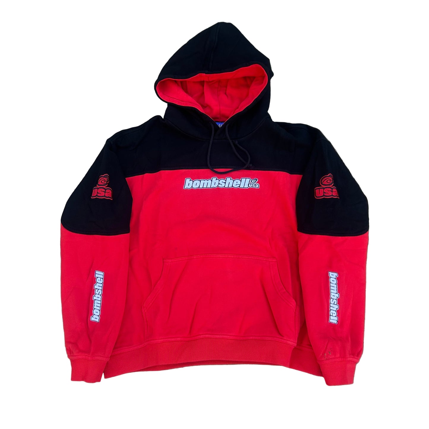 Two-Tone Hoodie (black/red)