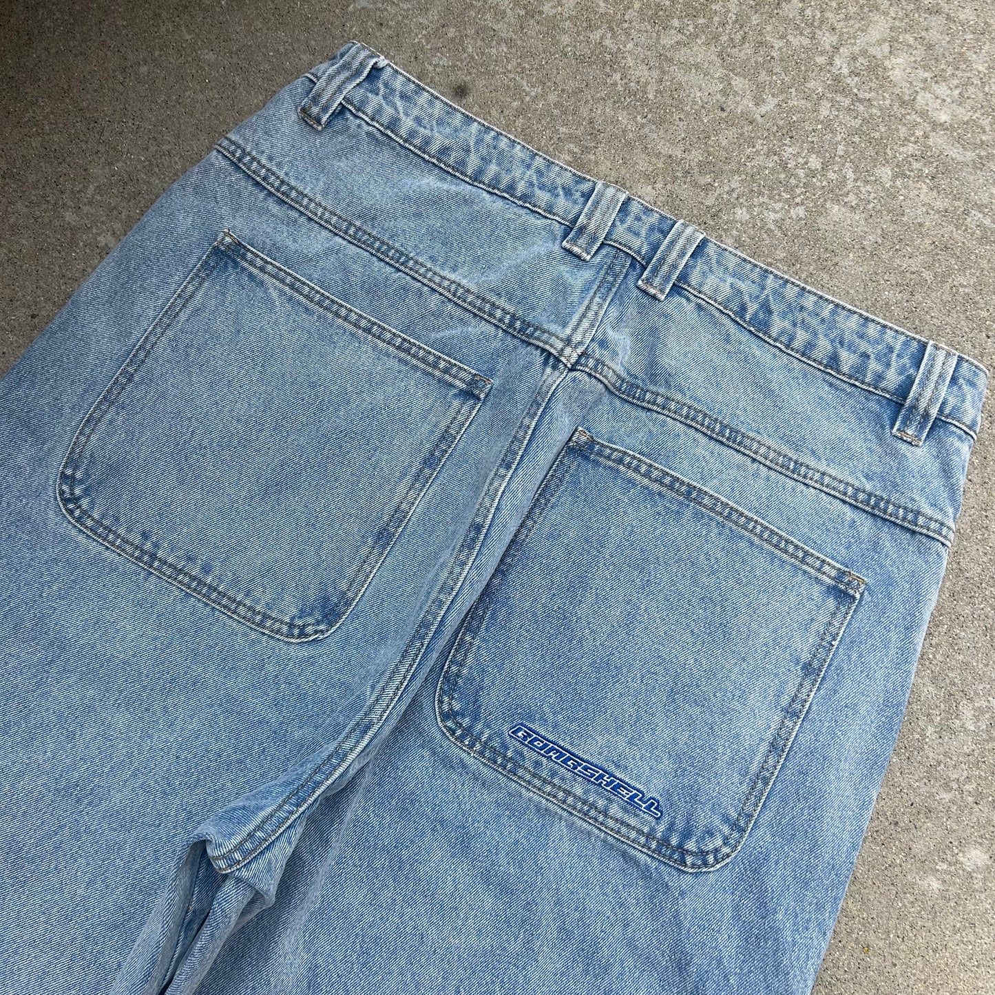 Bombshell Groms Jorts Light Wash